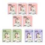 [SALLY'S LAW] Sanitary Pads Signiture Slim Fit Medium 5packs+Large 2packs+Overnight 2packs - 100% PLA Cover, Stylish line with adhesion, Eucalyptus Scent - Made in Korea